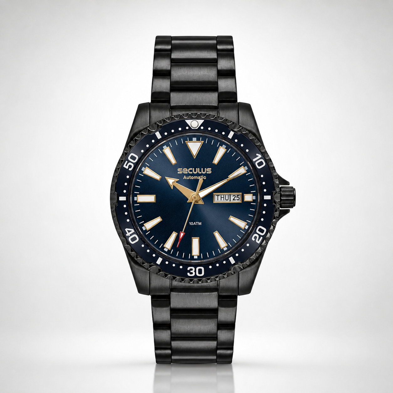 Seculus Diver All Black 44237GPSVPA4 — relógio masculino VALORI
